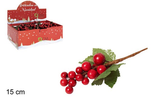 [104411] Christmas red twigs in display 15 cm