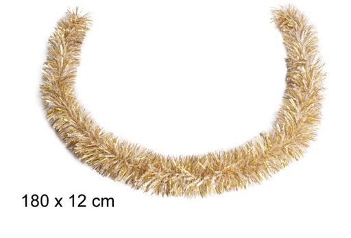 [105177] Boa pelo ancho champagne gofrado 12x180 cm