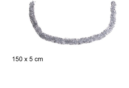 [105237] Mini silver tinsel hair width 150x5 cm