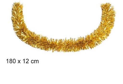 [105259] Gold wide Christmas tinsel 180x12 cm