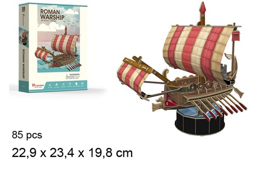 [077856] Puzle 3D Roman warship 85 piezas