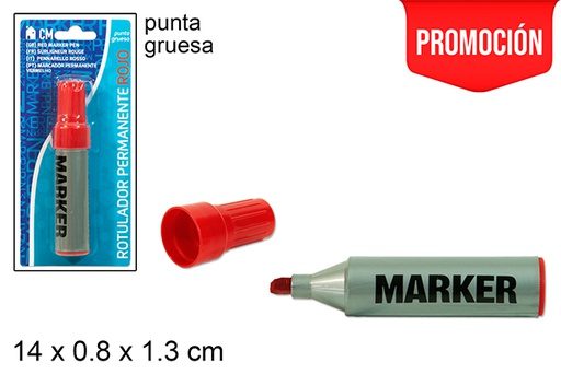 [079211] Rotulador permanente rojo