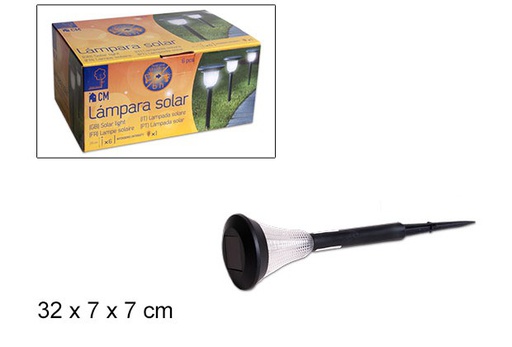 [092082] Pack 6 lampade solari nere 29 cm