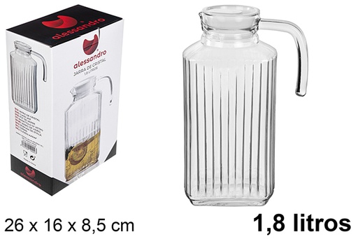 [100004] Pichet pour eau en verre avec couvercle 1,8 l.