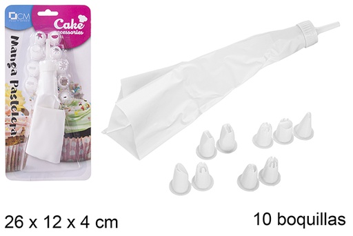 [100207] Sacchetto di pasticceria con 10 beccucci