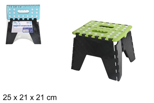 [100340] Tabouret plastique pliant assorti 21 cm