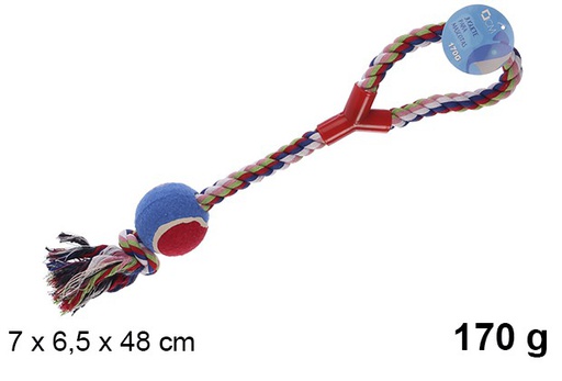 [100406] Rope with ball for pets 170 gr.