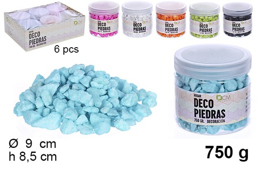 [100456] Pedras decorativas cores sortidas 750 gr.