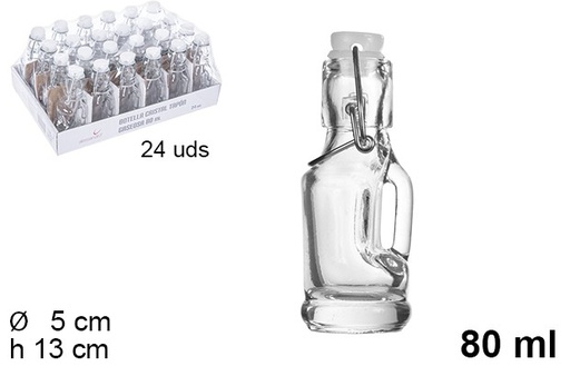 [100487] Glass bottle with mechanical stopper 80 ml