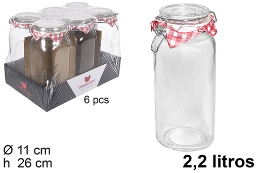 [100492] Hermetic glass jar 2,2 liter