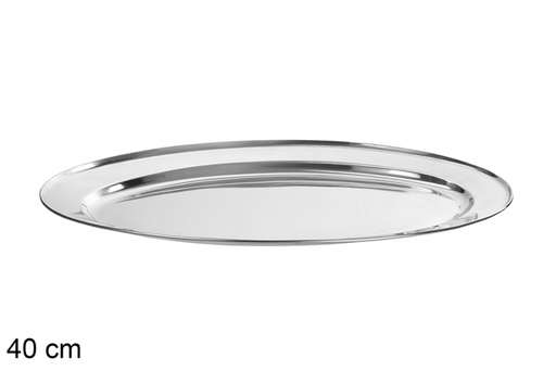 [100517] Vassoio ovale in metallo 40 cm