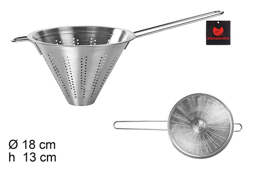 [100523] Chinese steel strainer 18 cm