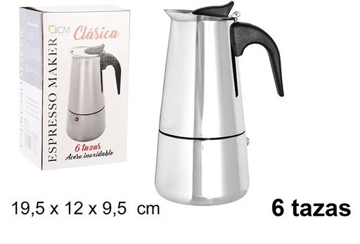 [101459] Cafetière acier 9 tasses 19,5x12 cm