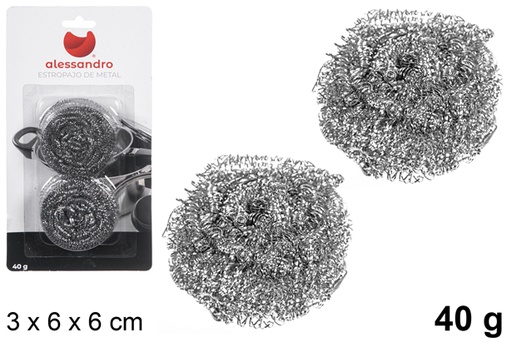 [101496] Pack 2 metal scourer 40 gr.