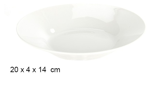[101545] Plato sopa ceramica redondo blanco 20cm