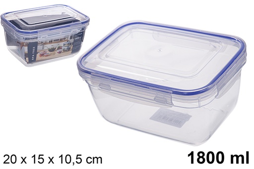 [101643] Airtight rectangular plastic lunch box Seal 1.800 ml