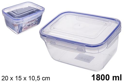 [101643] Fiambrera plástico rectangular hermética Seal 1.800 ml