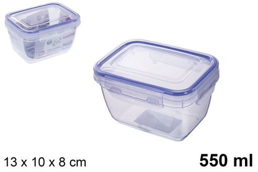 [101649] Airtight rectangular plastic lunch box Seal 550 ml
