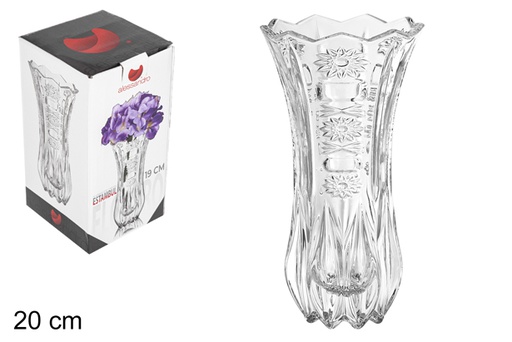 [101697] Glass flower vase Estambul 20 cm