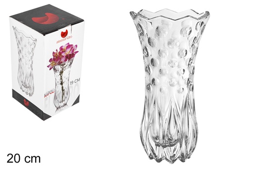[101699] Glass flower vase Napoli 20 cm