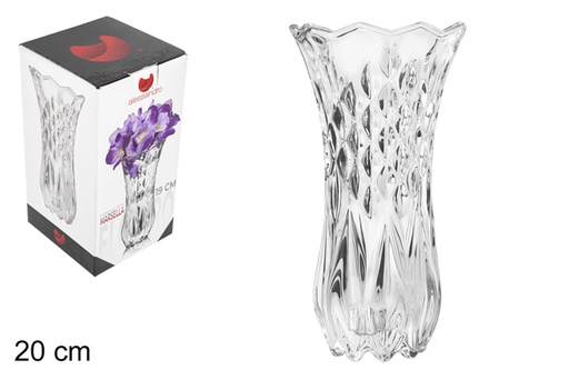 [101700] Glass flower vase Marsella 20 cm