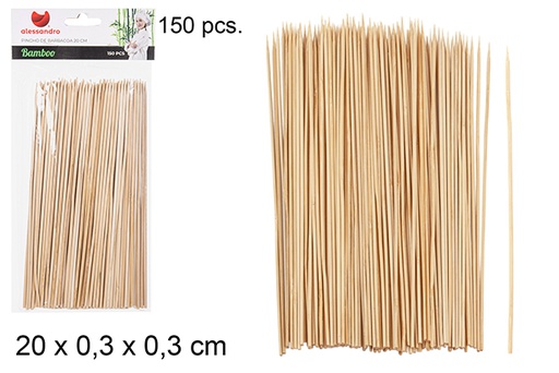 [102358] Pack 150 bamboo barbecue skewers 20 cm