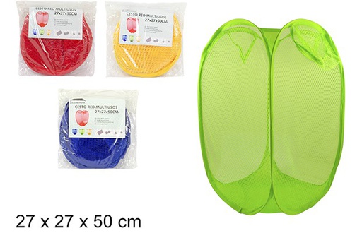 [102376] Cesto red multiusos colores surtidos 27x50 cm