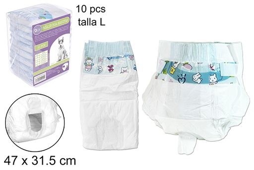 [102429] Pack 10 pañales para mascotas (L)