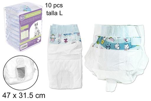 [102429] Pack 10 pet diapers (L)