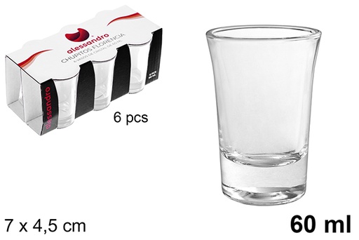 [102452] Pack 6 Florencia shot glass 60 ml