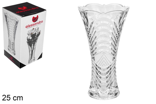[102574] Glass flower vase Málaga 25 cm
