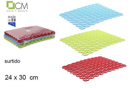 [102640] Scolapiatti in plastica colori assortiti 24x30 cm