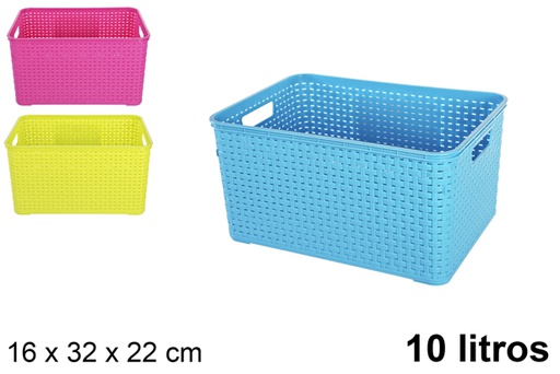 [102679] Cesta ratan Sevilla colores surtidos 10 l.