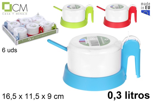 [102822] Round plastic sugar bowl design 0.3 l.