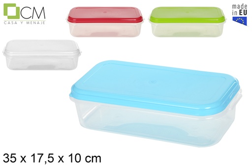 [102859] Rectangular lunch box with assorted colors lid