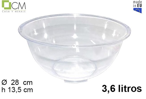 [102901] Bol en plastique transparent 3,6 l.