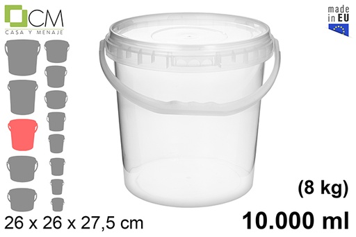 [103119] Récipient en plastique multi-usages carré 10.000 ml (8 kg)