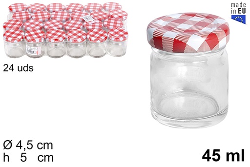 [103216] Round glass jar with vichy lid 45 ml