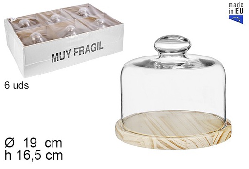 [104668] Median glass cheese cover 17 cm